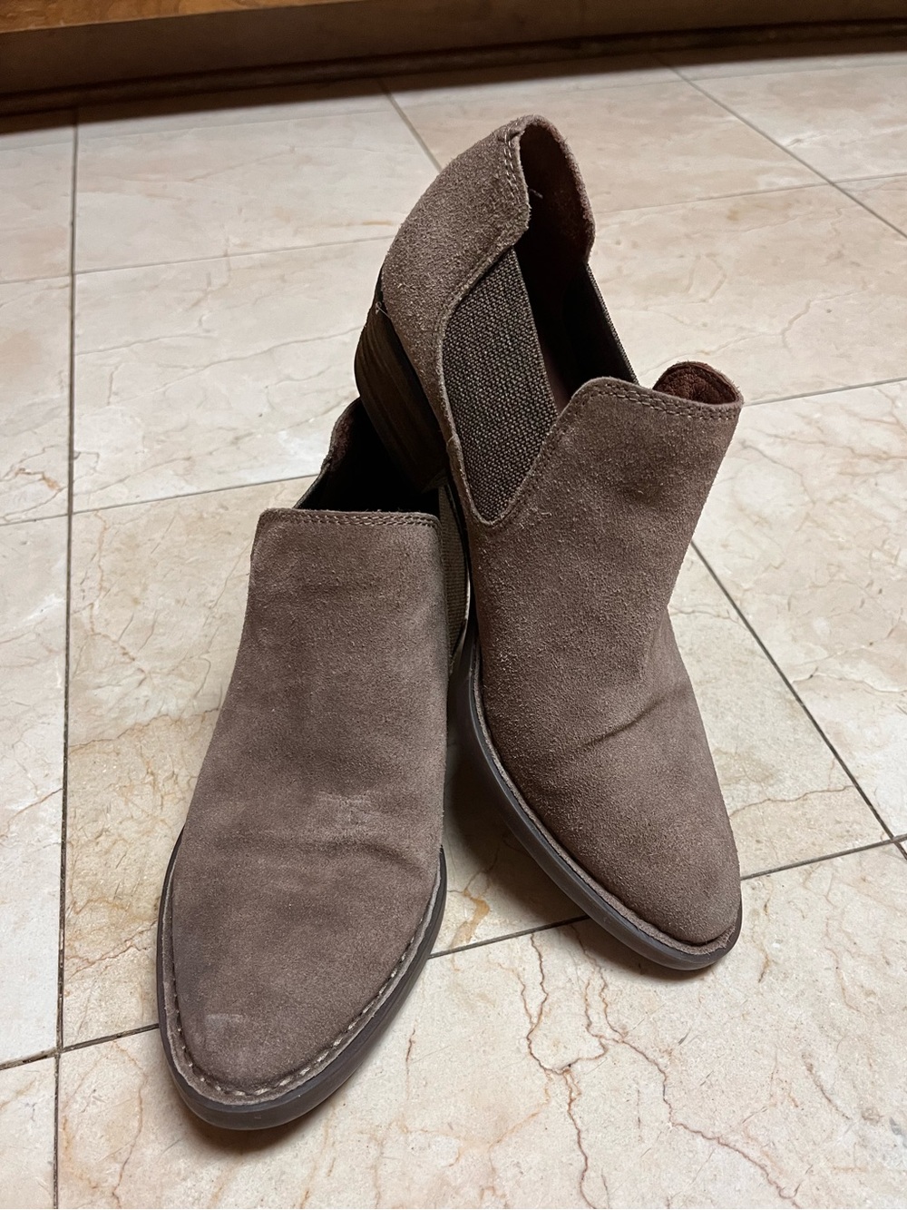 Born Women's Dallia Ankle Booties Brown Leather Size 8.5